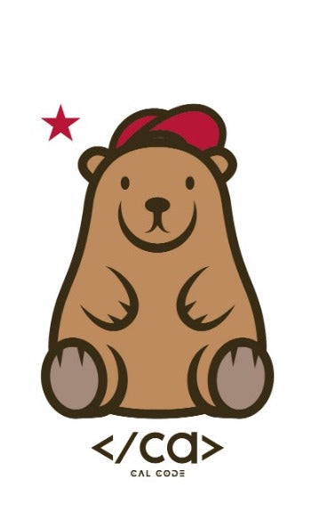 Cal Code Brown Bear Logo - CalCodeWear