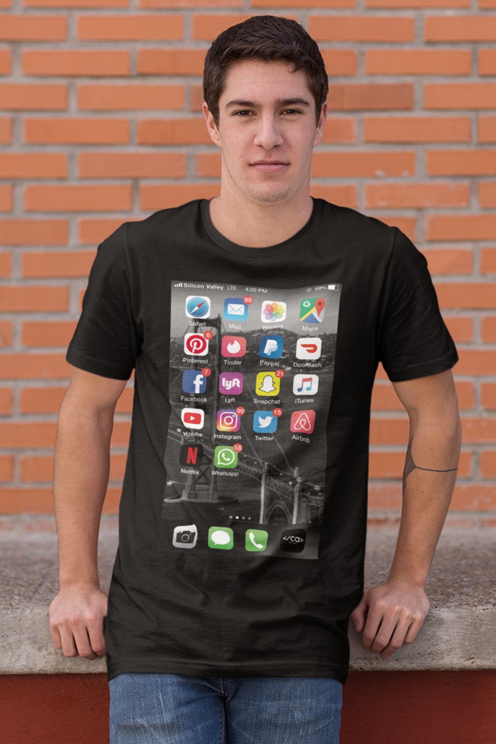 Men's Phone T-Shirt - CalCodeWear